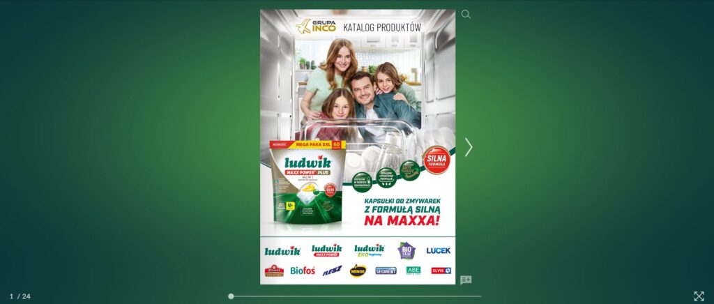 Okładka katalogu produktów chemicznych GRUPA INCO 25/26