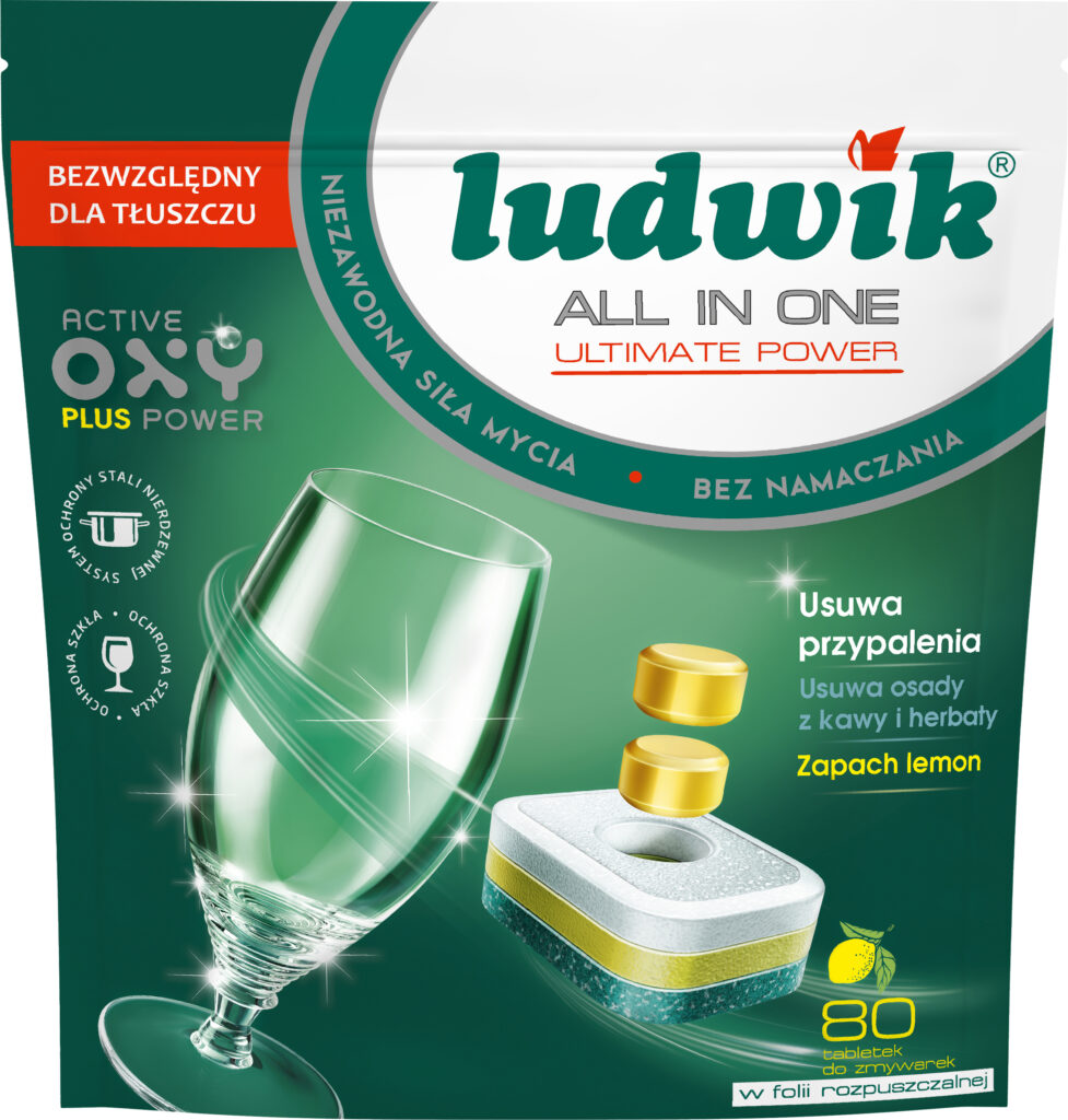 Ludwik All in one tabletki do zmywarek lemon 80 szt.