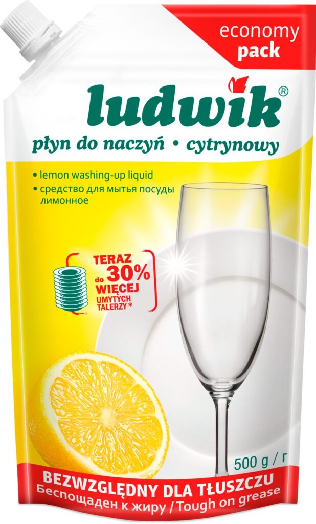 Ludwik płyn do mycia naczyń cytrynowy 500 g saszetka