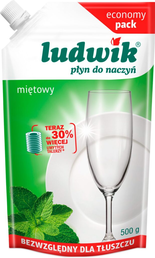 Ludwik płyn do mycia naczyń miętowy 500 g saszetka