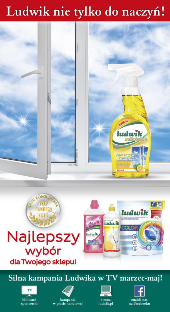 Reklama Ludwik do mycia szyb